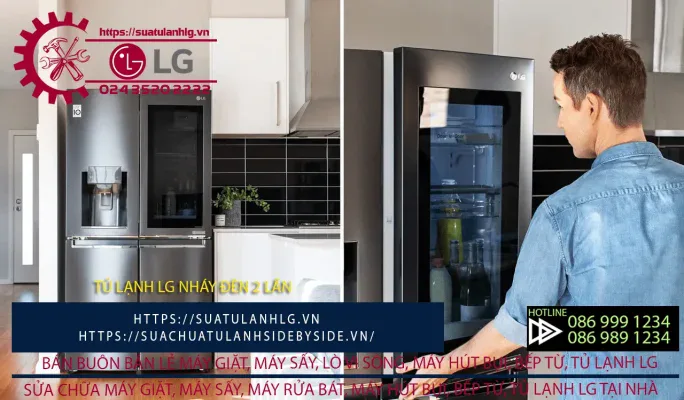 LG refrigerator with quick cooling feature, modern kitchen setting, black finish, energy-efficient appliances, and sleek design for home comfort and style.