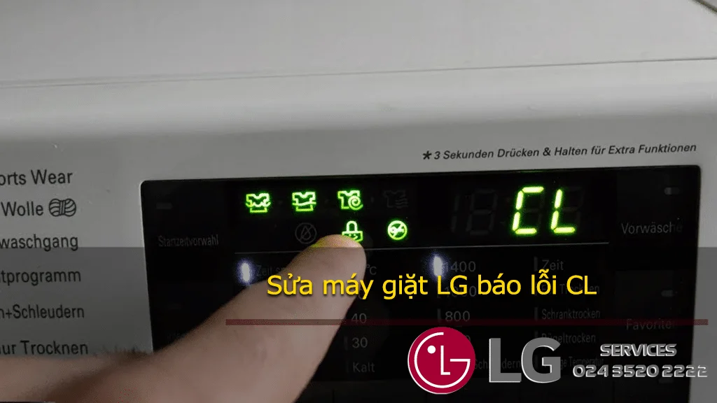 Máy giặt LG báo lỗi CL không phải là một mã lỗi, nó chỉ là thông báo tới người dùng tính năng Child lock được kích hoạt