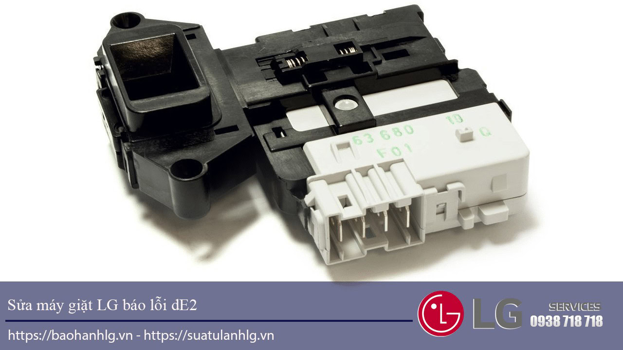 Error code dE2 LG washing machine part repair image.