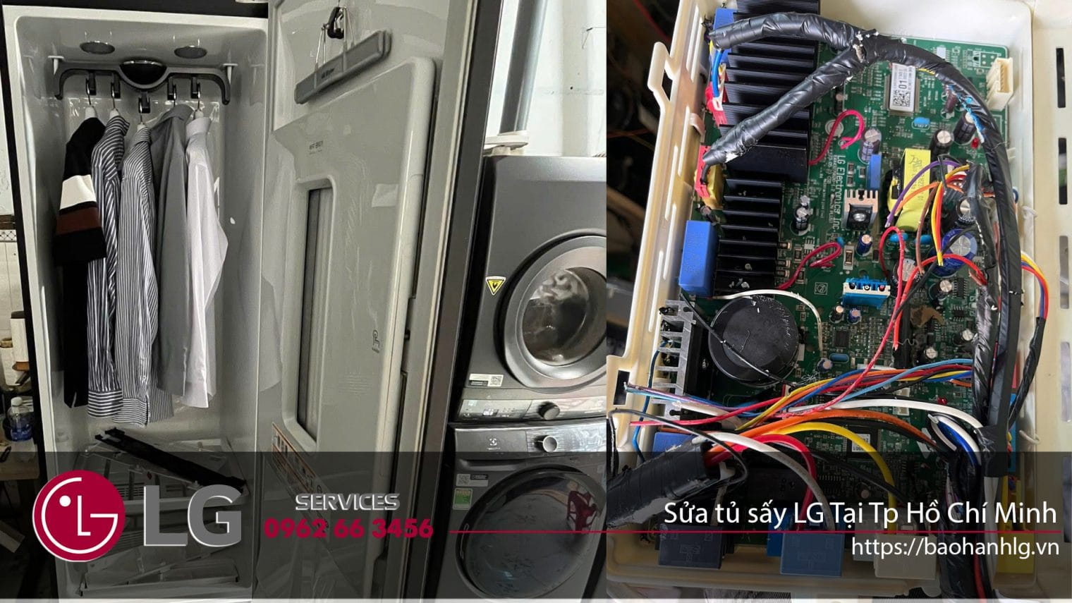 sửa tủ sấy lg
